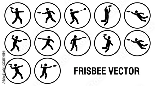 Photos Vector frisbee players in motion graphics.