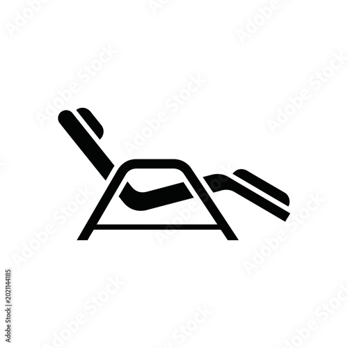 Spa Relaxation Chair Silhouette Icon