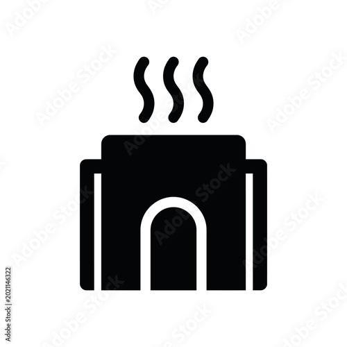 Spa Steam Room Silhouette Icon
