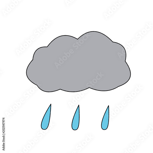 雨雲のアイコンイラスト