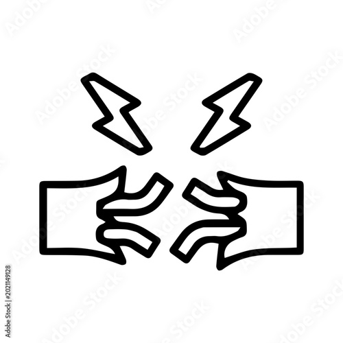 Canvastavla Conflict Between Hands Icon