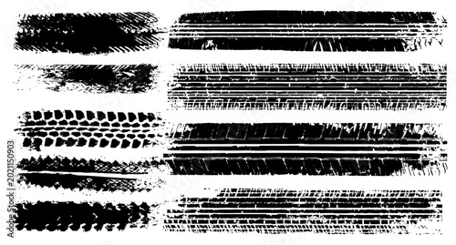 Tableau sur toile Wheel Trace PNG, Abstract Tire Brake Marks Illustration