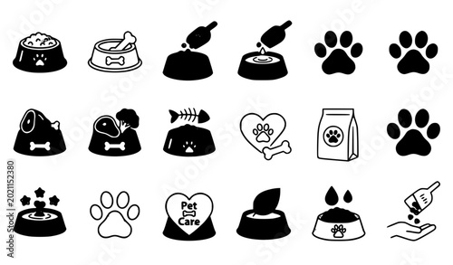 Detailed pet feeding bowl icon vector illustration isolated on white background