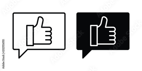 Cuadro en lienzo Feedback icon editable. Vector symbols in strokes