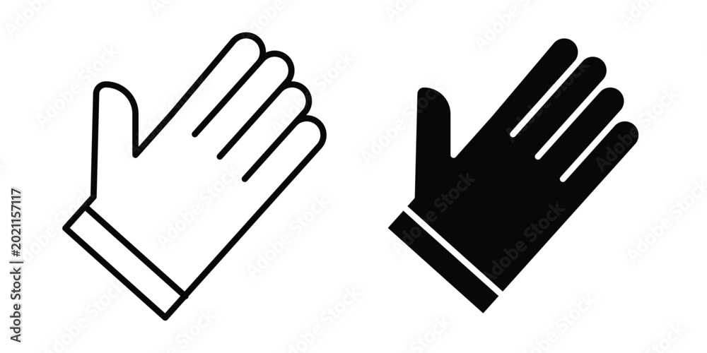 Obraz premium Glove icon editable. Vector symbols in strokes