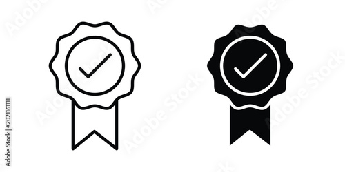 Rosette icon editable. Vector symbols in strokes