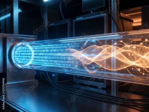 Quantum Data Transmission in High Tech Laboratory