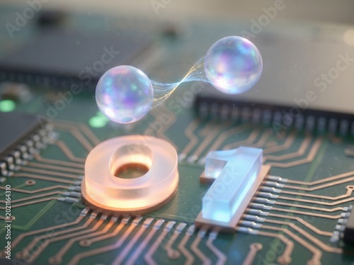 Quantum Computing Concept with Binary Numbers and Entangled Qubits