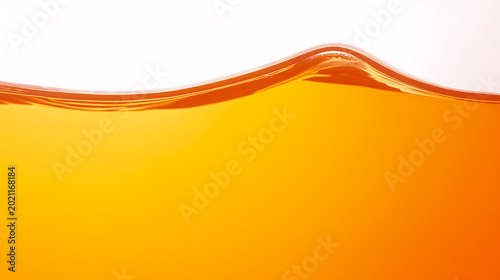 The texture of the orange water level has slight waves.