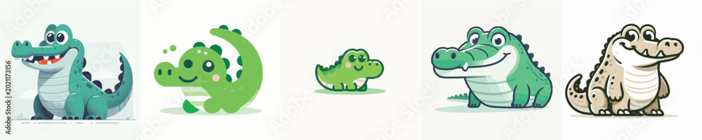 Fototapeta premium Crocodile Vector Illustration
