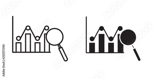 Tablou pe pânză prediction analyst icon in black and fill stroke