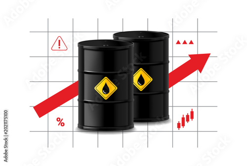 Canvastavla Growing Oil Prices Concept Template