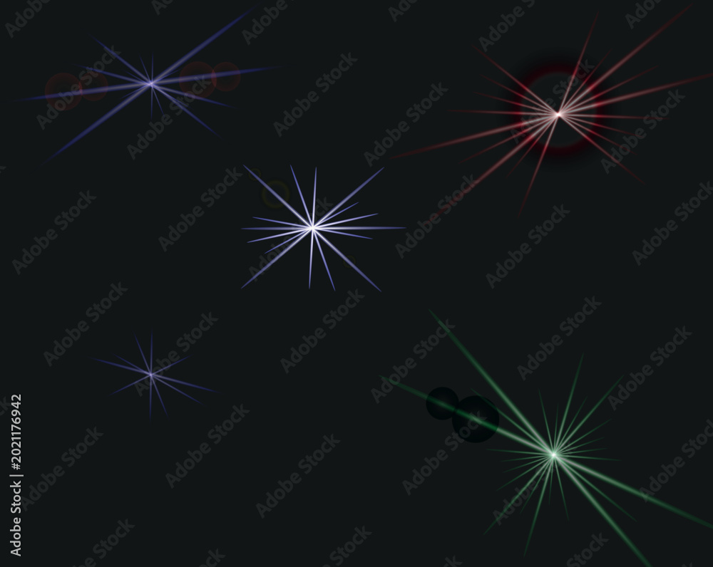 Obraz premium Graphic light glow and shine element with vector illustrator