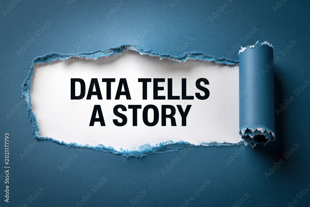 Fototapeta premium Data Tells A Story The Narrative Power of Information