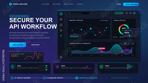 Foto API security dashboard with workflow anomaly monitoring