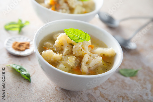 Homemade cauliflower soup