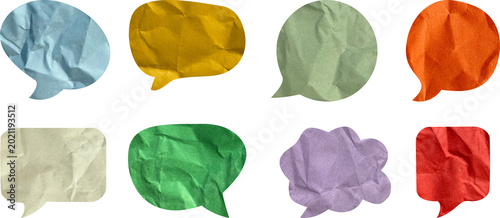 Speech Bubble icons vector, Communication design, Text balloon set