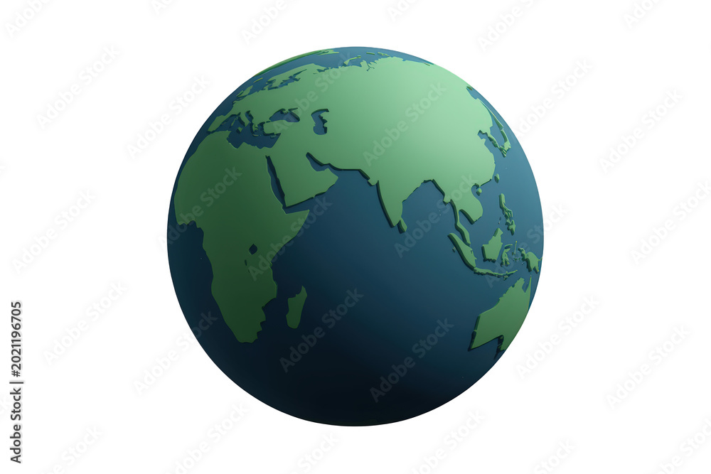 Fototapeta premium Earth globe representing global communication, travel, connection, and environmental issues with a transparent background