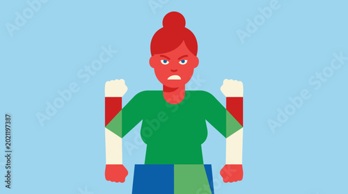 Photos Angry woman with broken arms and casts.