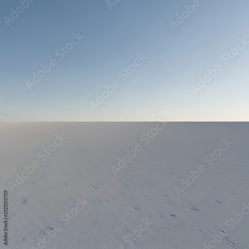 Minimalist endless white salt flat landscape under a clear pale blue sky featuring vast horizontal perspective and serene atmospheric depth for concept backgrounds