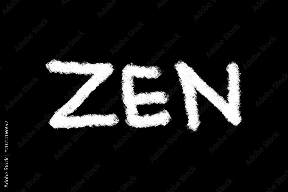 Fototapeta premium Zen Concept White Text.