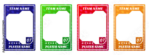 Canvas Print Sports trading card template collection