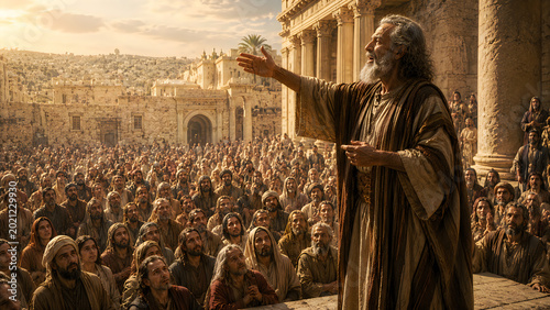 Prophet speaking to crowd