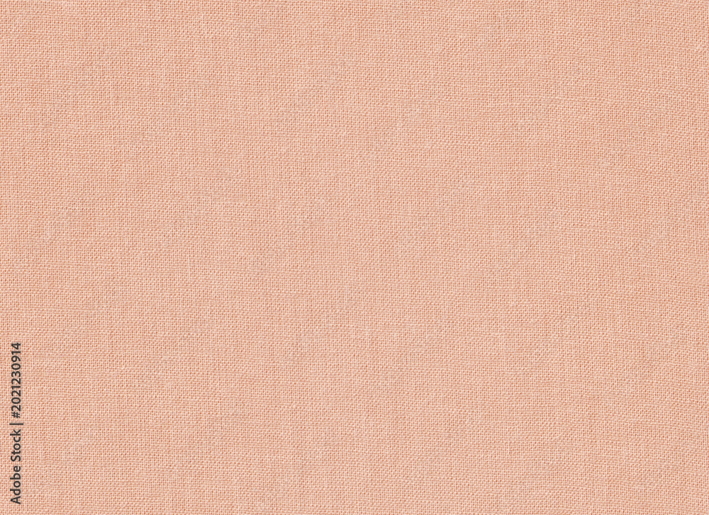 Fototapeta premium Light Peach Pink Linen Fabric Texture Background