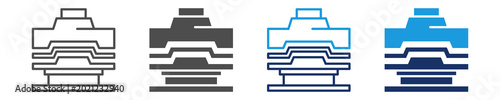 Foto pressing icon set with multi concept