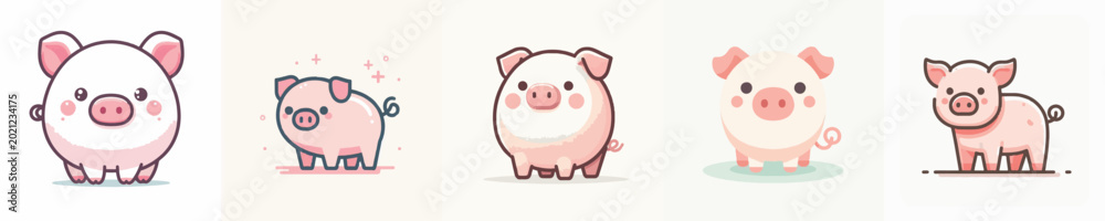 Fototapeta premium Pig Vector Illustration