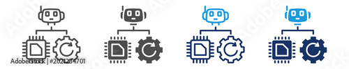 Konstfotografi scheme icon set with multi concept