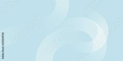 Obraz na plátně Modern glossy white gradient circle lines