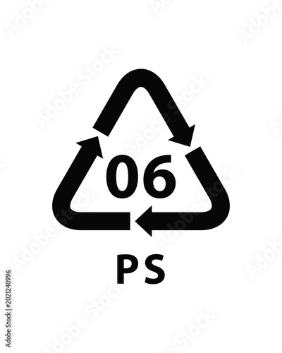 Bild auf Leinwand Polystyrene symbol vector black sign SVG