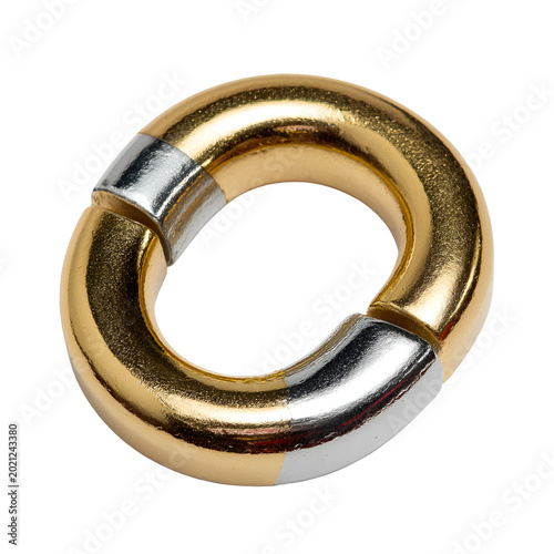 two gold rings isolated
