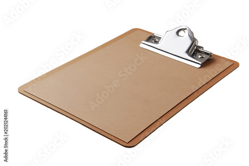blank clipboard with blank paper
