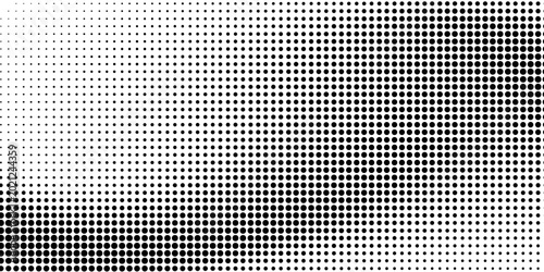 Monochrome gradient halftone dots background. Vector illustration. Abstract small grunge dots on white background