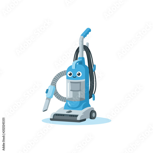 Blue Professional Vacuum Cleaner Household Appliance Vector