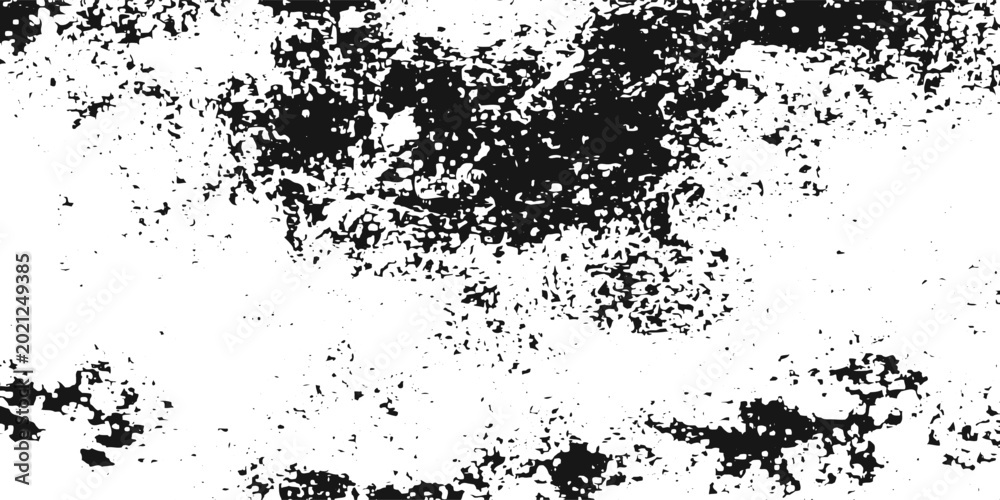 Fototapeta premium Black and white abstract grunge brush stroke texture vector background with rough distressed paint effect.