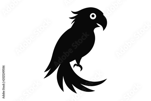 parrot vector illustration, parrot  silhouette vector