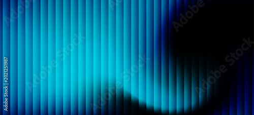Black and blue glowing ribbed vector abstract background.