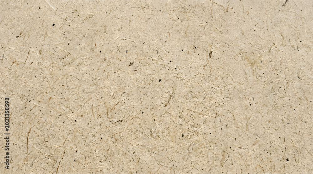 Fototapeta premium Textured paper background with natural fibers and flecks isolated on white background