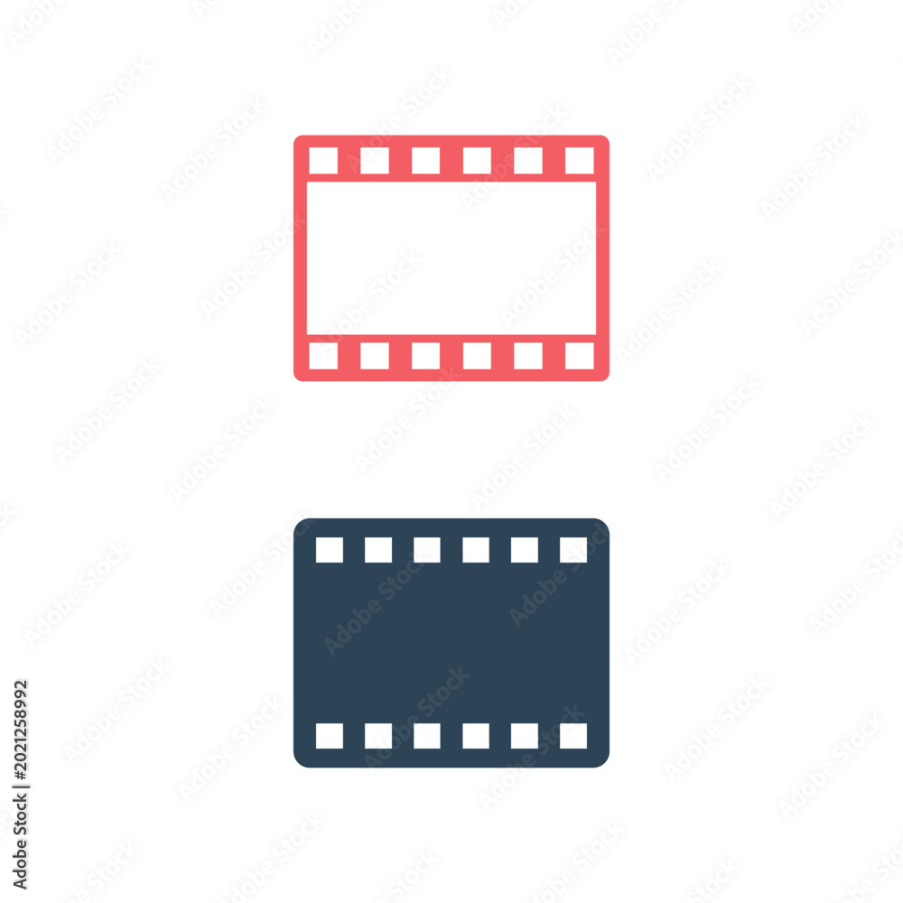 Fototapeta premium Film movie cinema icons set vector illustration.