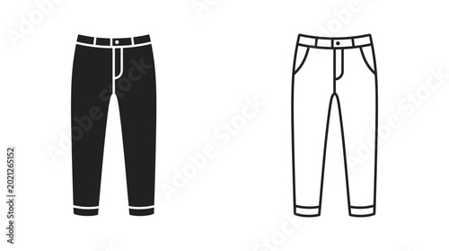 Fotografie pants silhouette black and white outline style silhouette