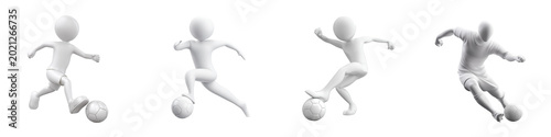 Football player character die cut no bg png for sport event decoration purpose.