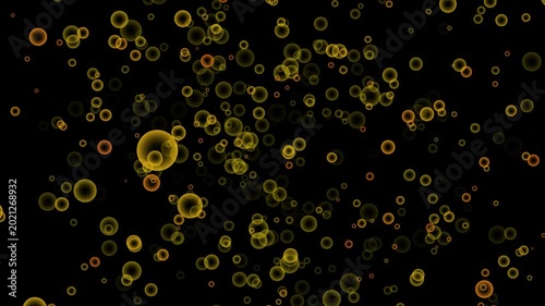 Abstract Digital Bubbles Background Animation in 4k
