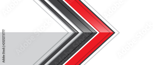Abstract red gray arrow white blank space design modern futuristic background vector