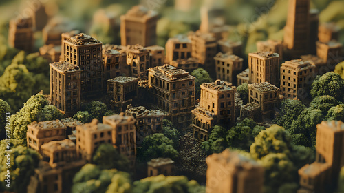 aerial view of the city