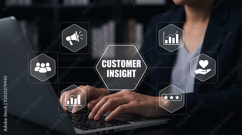 Naklejka premium Customer Journey Digital Marketing Business Engagement Strategy Concept