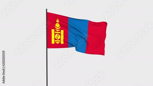 Mongolia Flag Animation Transparent Background