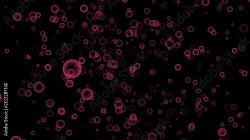 Abstract Digital Bubbles Background Animation in 4k